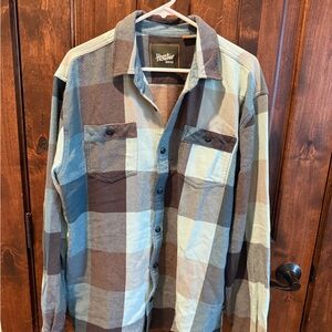 Men's Plaid Shirt - Blue and Gray